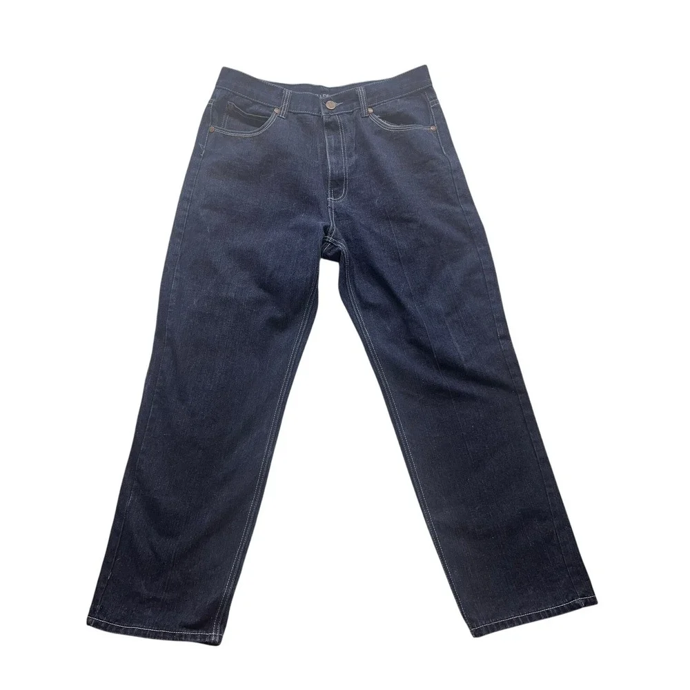 VTG JINZU Denim Dark Jeans 34x30 wide leg Y2K. street wear